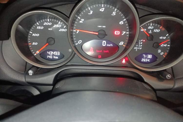Used Porsche Cayman 2009 Cayman 2.9L Odometer Close Up