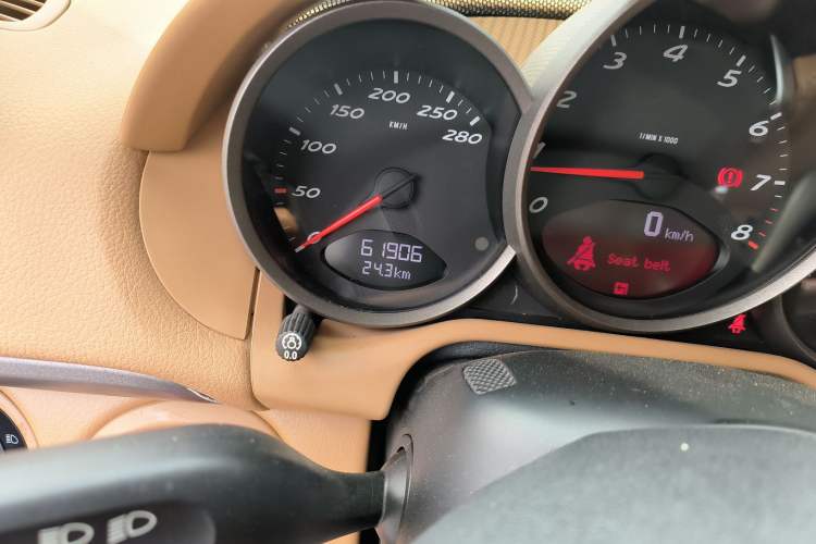 Used Porsche Cayman 2012 Cayman Black Edition 2.9L Odometer Close Up