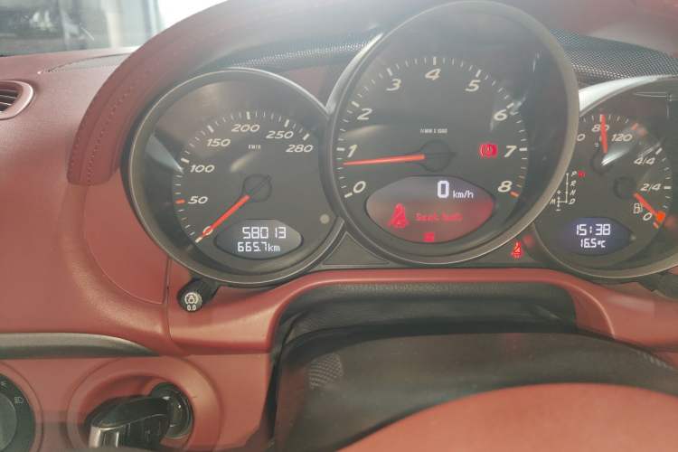 Used Porsche Cayman 2012 Cayman Black Edition 2.9L Odometer Close Up