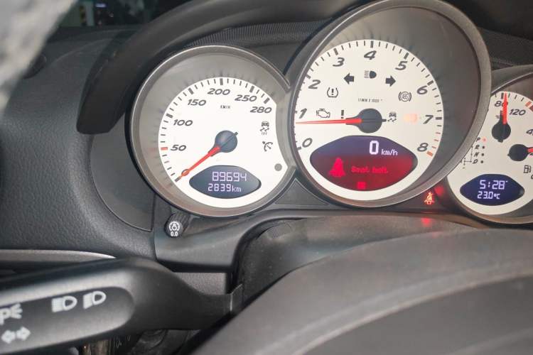 Used Porsche Cayman 2012 Cayman Black Edition 2.9L Odometer Close Up