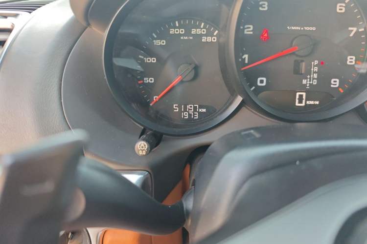 Used Porsche Cayman 2013 Cayman 2.7L Odometer Close Up