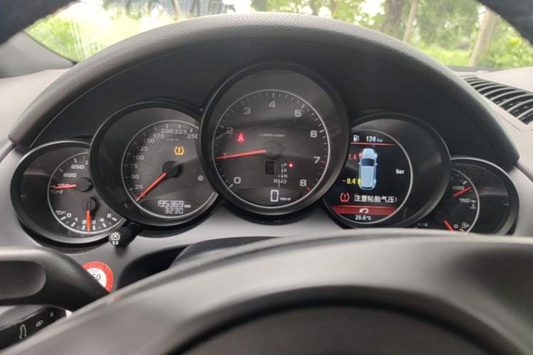Used Porsche Cayman  Odometer Close Up