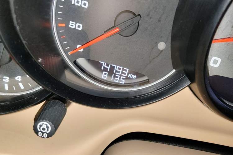 Used Porsche Panamera  Odometer Close Up
