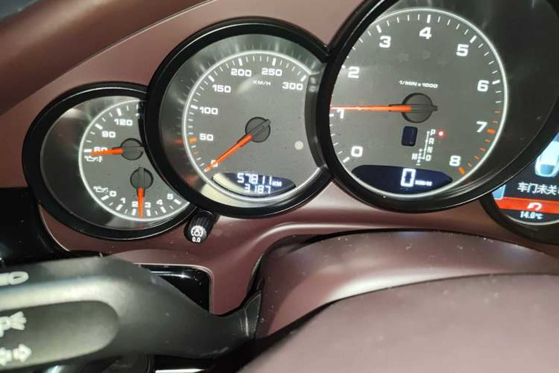 Used Porsche Panamera  Odometer Close Up