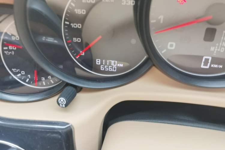Used Porsche Panamera  Odometer Close Up
