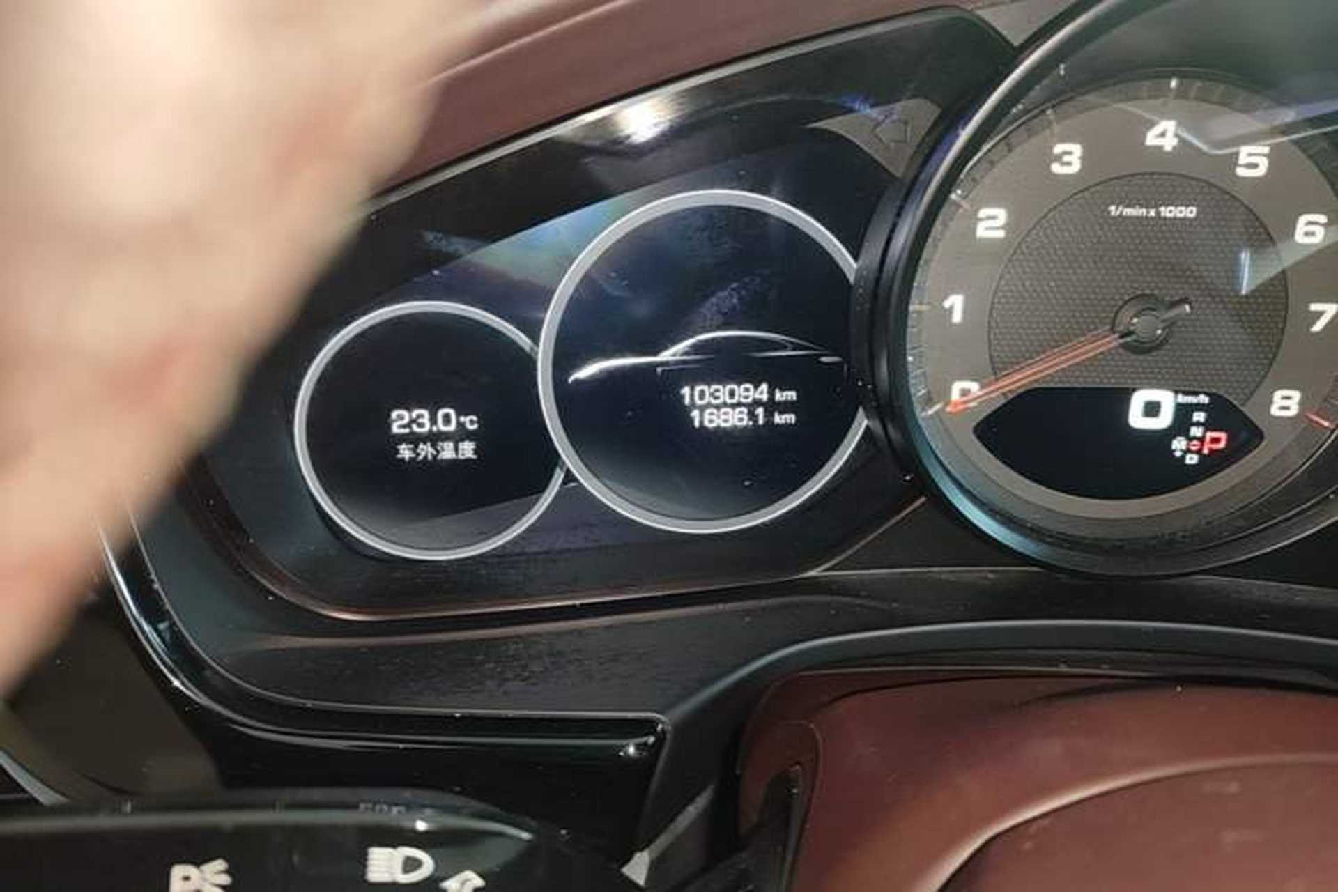 Used Porsche Panamera 2019 Panamera Executive Long Wheelbase 2.9T Odometer Close Up