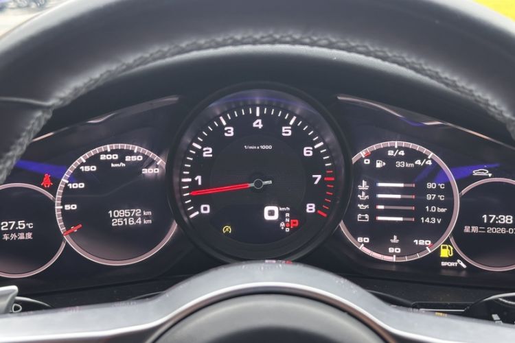 Used Porsche Panamera 2019 Panamera 2.9T Odometer Close Up