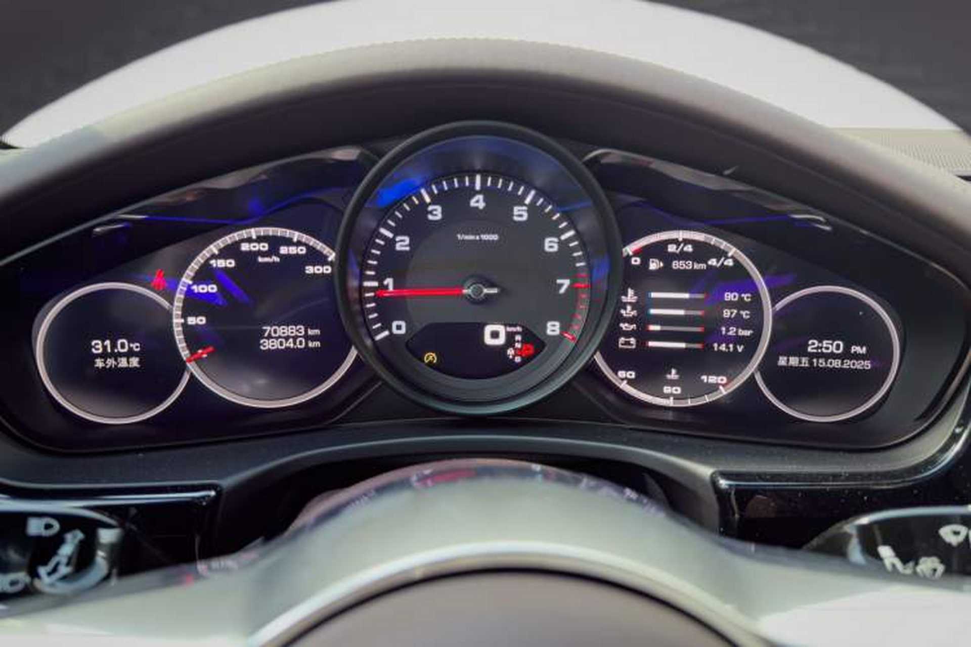 Used Porsche Panamera 2019 Panamera 2.9T Odometer Close Up