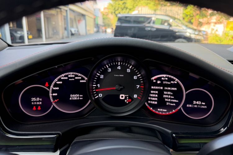 Used Porsche Panamera 2021 Panamera Executive Long Wheelbase 2.9T Odometer Close Up