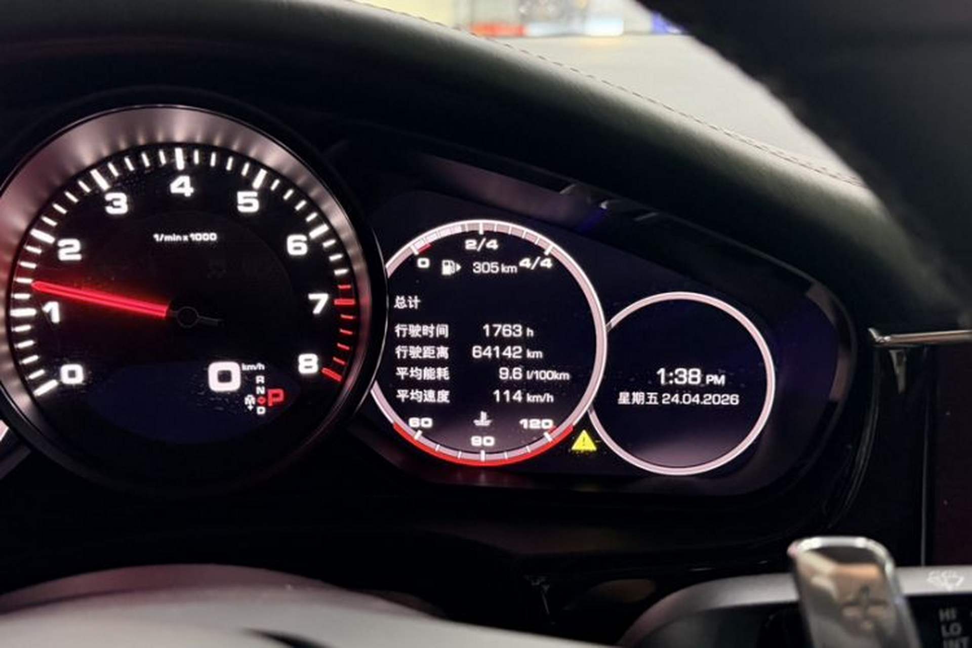 Used Porsche Panamera 2021 Panamera 2.9T Odometer Close Up