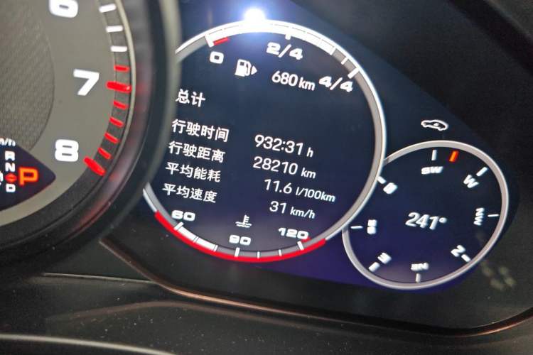 Used Porsche Panamera 2022 Panamera Executive Long Wheelbase 2.9T Odometer Close Up