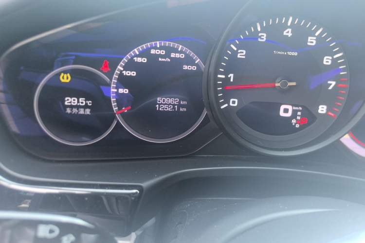 Used Porsche Panamera  Odometer Close Up