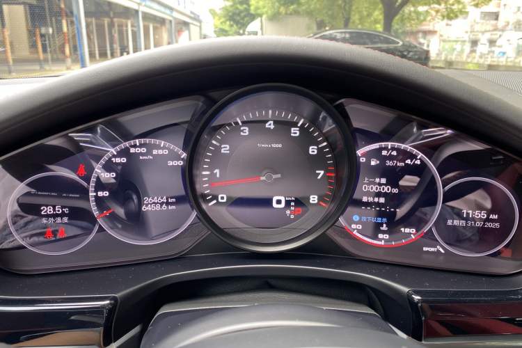 Used Porsche Panamera 2023 Panamera Executive Long Wheelbase Platinum Edition 2.9T Odometer Close Up