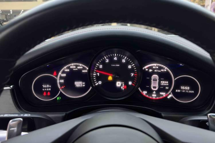 Used Porsche Panamera 2023 Panamera 4 Executive Extended Platinum Edition 2.9T Odometer Close Up