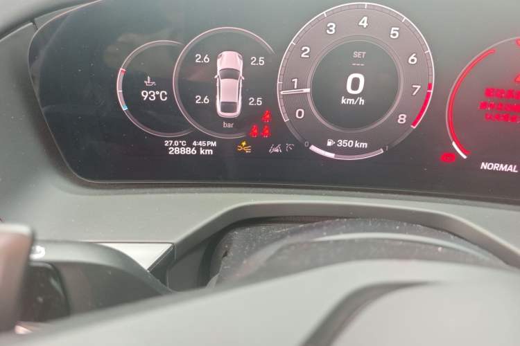 Used Porsche Panamera 2024 Panamera Executive Long Wheelbase 2.9T Odometer Close Up