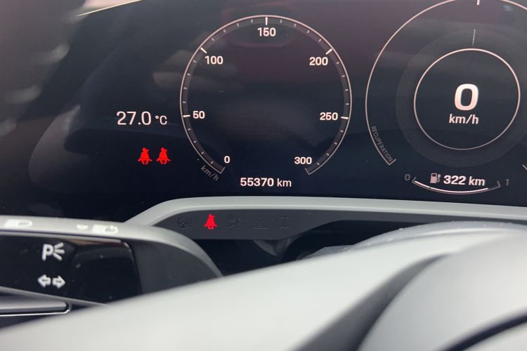 Used Porsche Taycan 2019 Taycan 4S Odometer Close Up