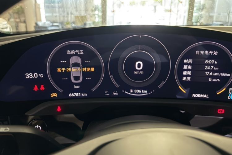 Used Porsche Taycan 2019 Taycan 4S Odometer Close Up