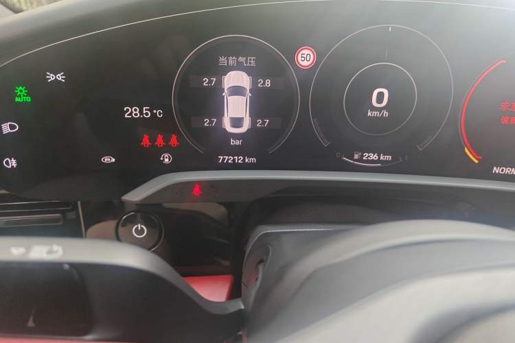 Used Porsche Taycan 2019 Taycan 4S Odometer Close Up