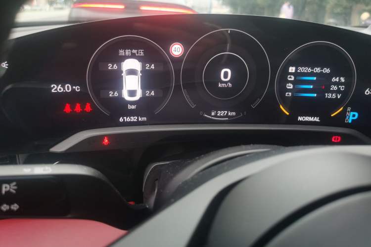 Used Porsche Taycan 2019 Taycan 4S Odometer Close Up