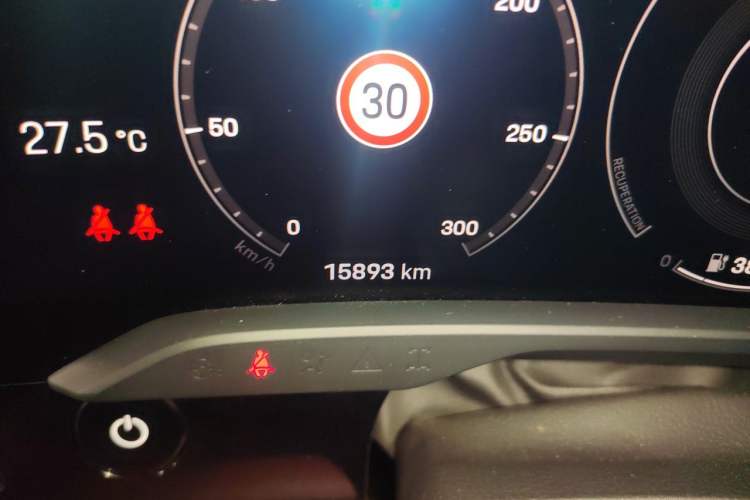 Used Porsche Taycan 2019 Taycan 4S Odometer Close Up