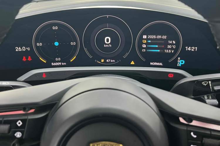 Used Porsche Taycan 2019 Taycan 4S Odometer Close Up