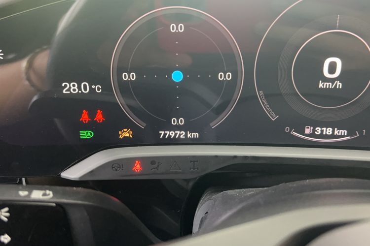 Used Porsche Taycan 2019 Taycan 4S Odometer Close Up