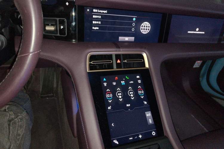 Used Porsche Taycan 2020 Taycan Audio And AC Panel