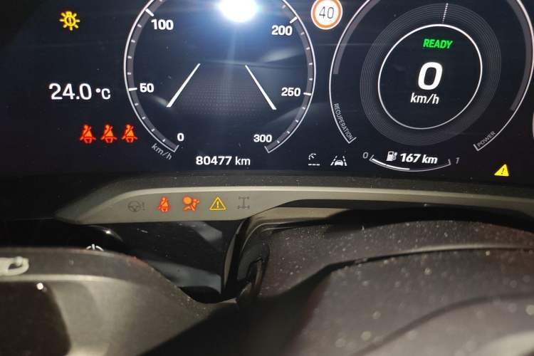 Used Porsche Taycan 2020 Taycan Odometer Close Up