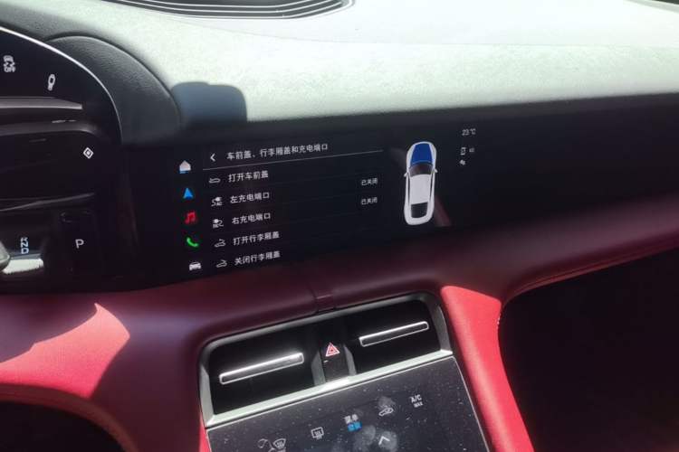 Used Porsche Taycan 2020 Taycan Audio And AC Panel