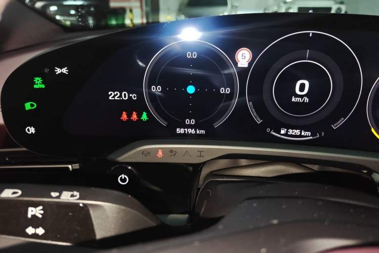 Used Porsche Taycan 2020 Taycan Odometer Close Up