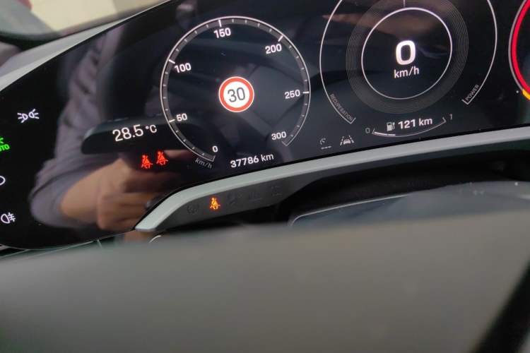 Used Porsche Taycan 2020 Taycan Odometer Close Up