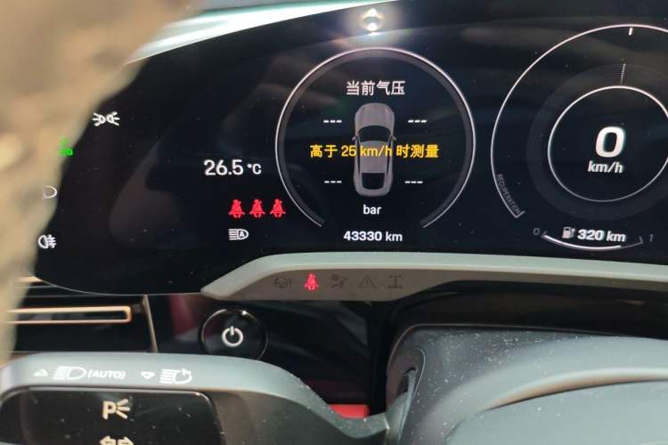 Used Porsche Taycan 2020 Taycan Odometer Close Up