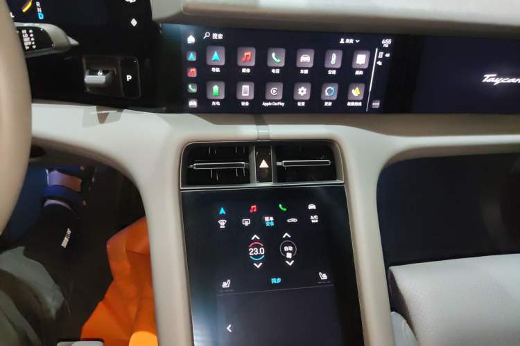 Used Porsche Taycan 2020 Taycan Audio And AC Panel