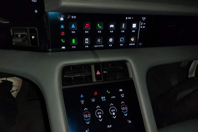 Used Porsche Taycan 2020 Taycan Audio And AC Panel