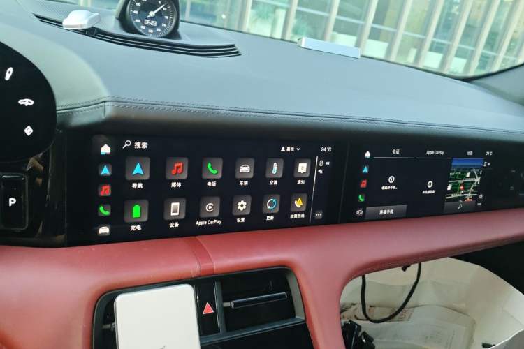 Used Porsche Taycan 2022-Year Updated Taycan Audio And AC Panel