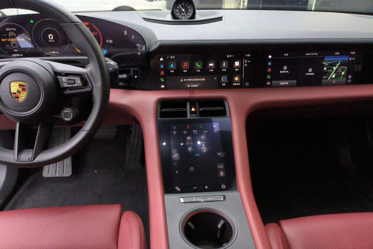 Used Porsche Taycan 2022-Year Updated Taycan Audio And AC Panel