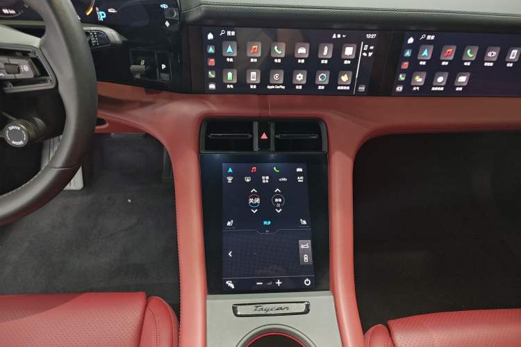 Used Porsche Taycan 2022-Year Updated Taycan Audio And AC Panel