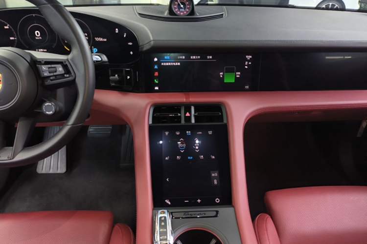 Used Porsche Taycan 2022-Year Updated Taycan Audio And AC Panel