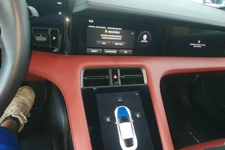 Used Porsche Taycan 2022-Year Updated Taycan Audio And AC Panel