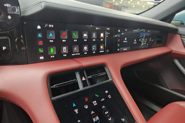 Used Porsche Taycan 2022-Year Updated Taycan Audio And AC Panel