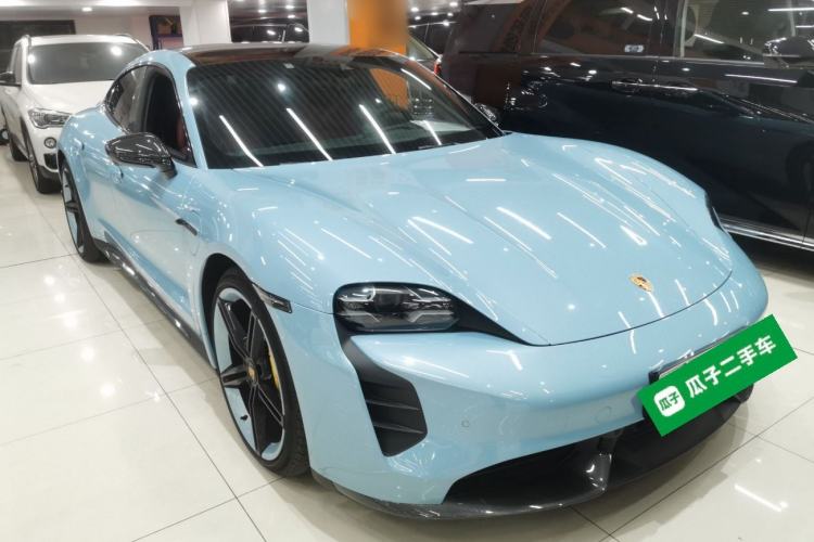 Used Porsche Taycan 2022-Year Updated Taycan Front Right 45 Deg