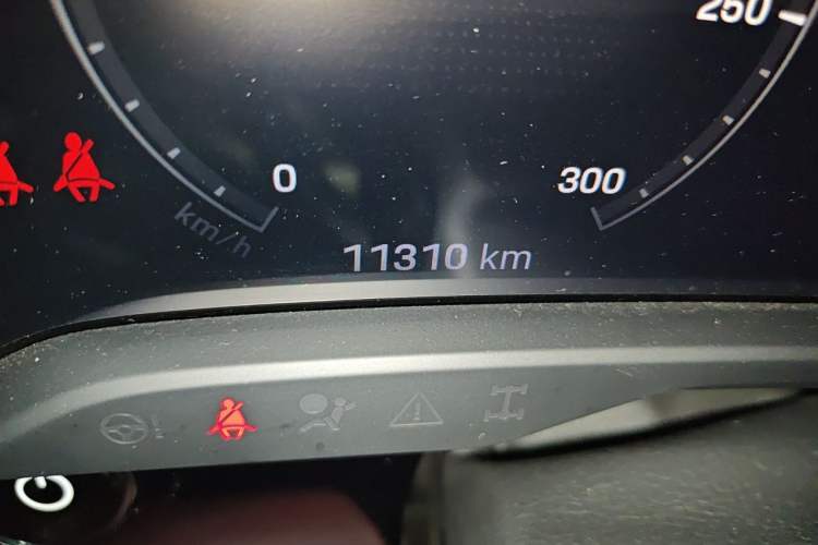 Used Porsche Taycan 2022-Year Updated Taycan Odometer Close Up