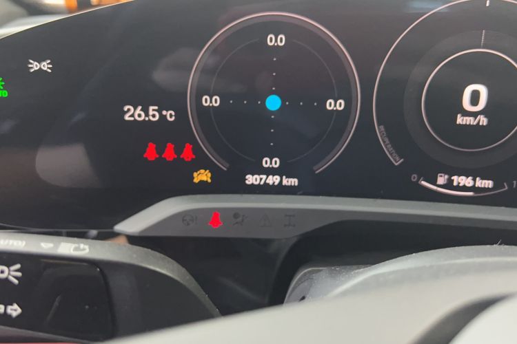 Used Porsche Taycan 2022-Year Updated Taycan Odometer Close Up