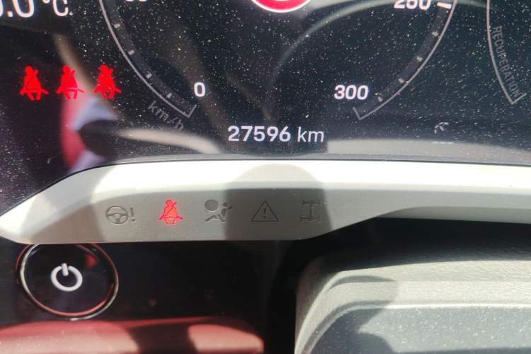 Used Porsche Taycan 2022-Year Updated Taycan Odometer Close Up