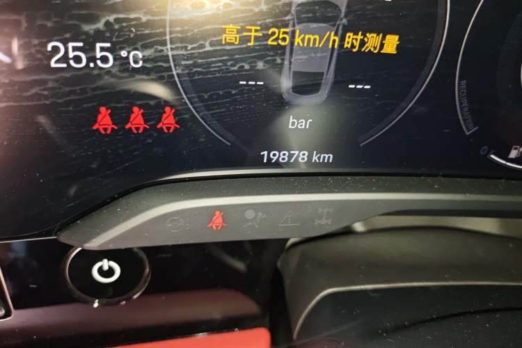 Used Porsche Taycan 2022-Year Updated Taycan Odometer Close Up