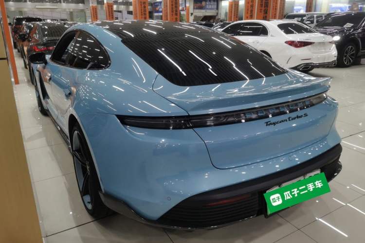 Used Porsche Taycan 2022-Year Updated Taycan Rear Left 45 Deg