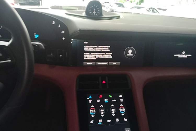 Used Porsche Taycan 2022-Year Updated Taycan Audio And AC Panel
