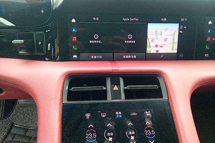 Used Porsche Taycan 2022-Year Updated Taycan Audio And AC Panel