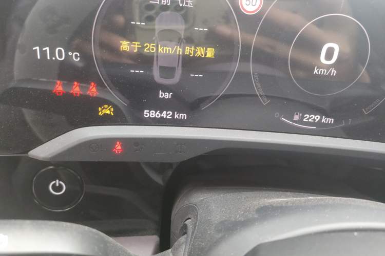 Used Porsche Taycan 2022-Year Updated Taycan Odometer Close Up