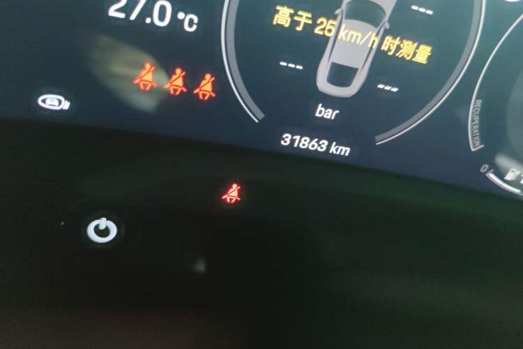 Used Porsche Taycan 2022-Year Updated Taycan Odometer Close Up